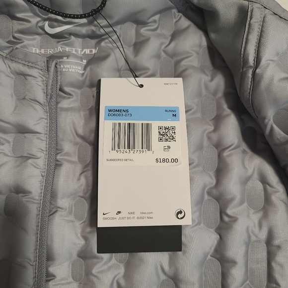 NWT Nike Woman's Therma Fit ADV Downfill Running Vest Grey Size Medium - Picture 13 of 16